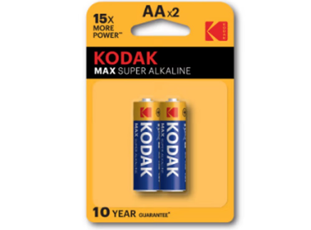 Kodak, AA Max Super Alkaline Battery Pack of 2