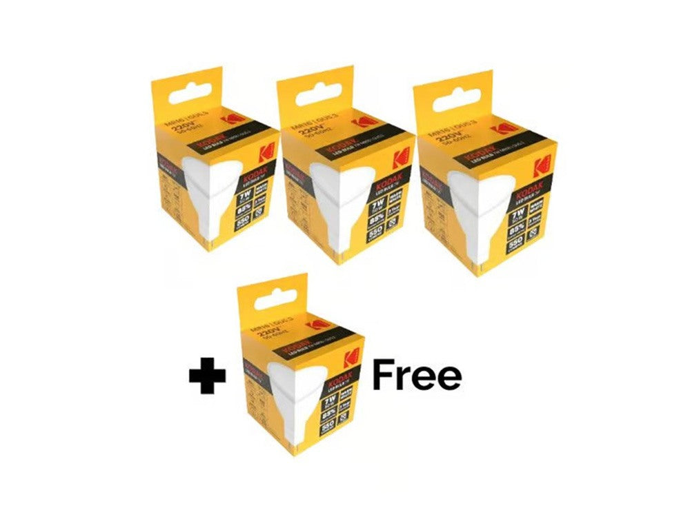 Kodak, Led Bulb MR16 Warm White 7W Buy 3 Get 1 Free