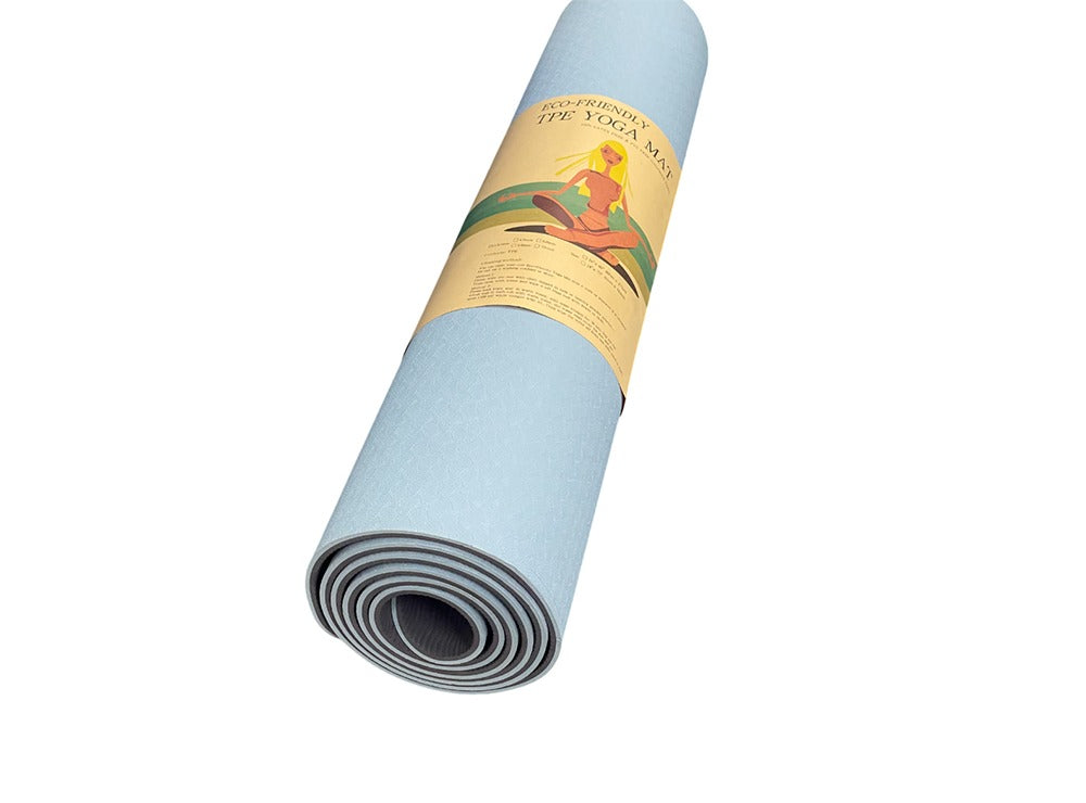 Yoga Mat TPE Light Blue 6mm
