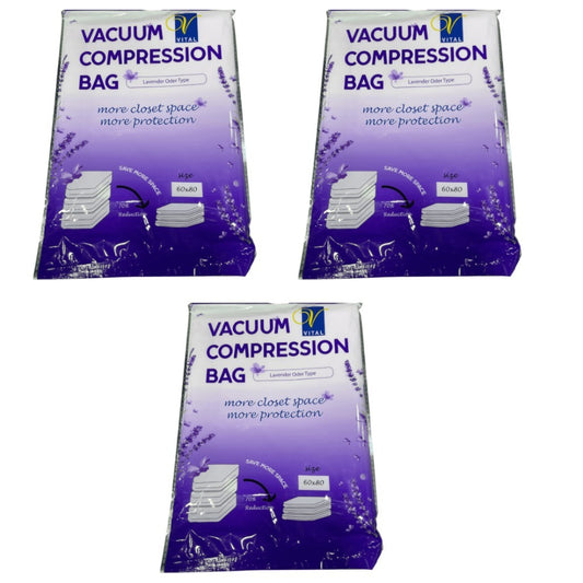 Vital, Buy 2 Vital Vacuum Compression Storage Bags 60 x 80cm Get 1 Free