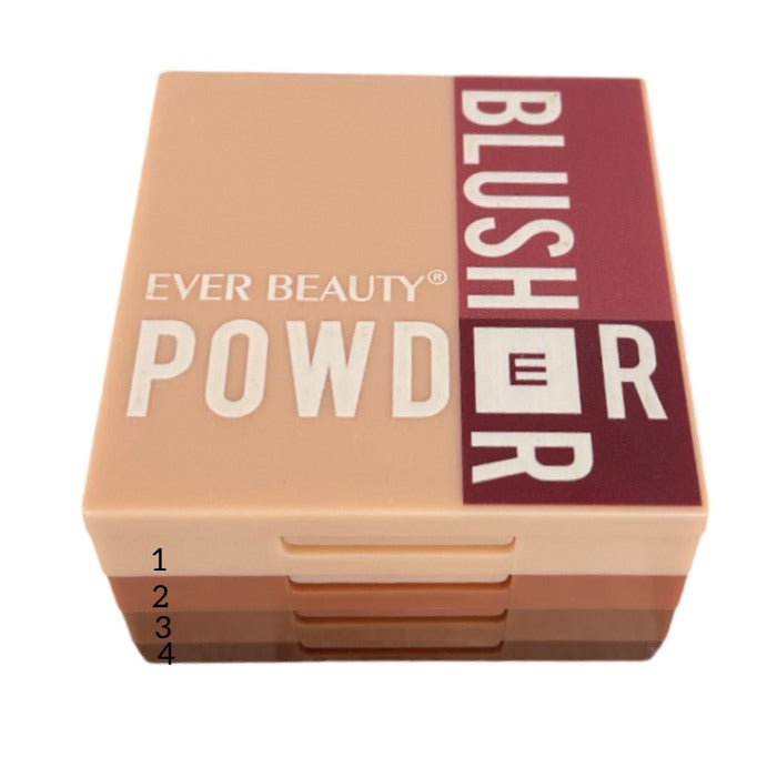 Ever Beauty, 4-in-1 Powder Blush & Highlighter, Available in Different Colors