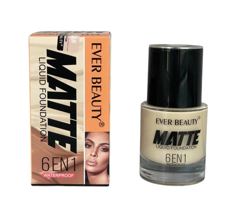 Ever Beauty, Matte Liquid Foundation Waterproof, Available in Different Colors
