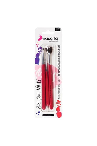Nascita, 3 Piece Nail Art Brush Set