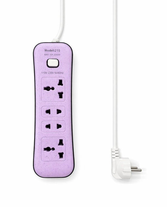 Power Board 4 Ways With Switch Purple