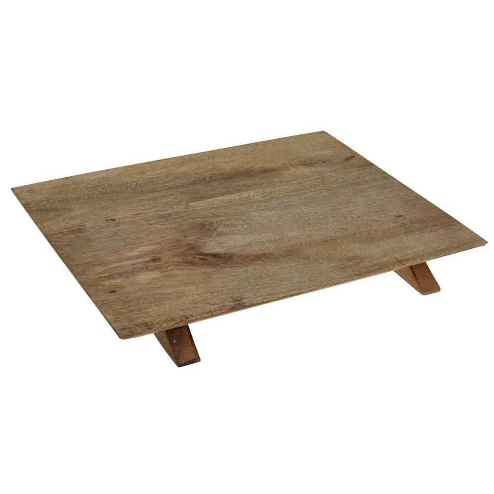 Wooden Cheese Board, Serving Board Meat Rectangular 30 X 38 Cm With Legs