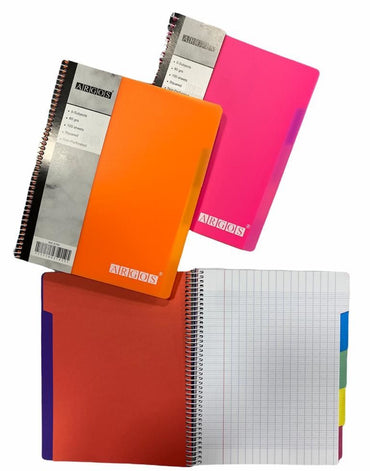 Argos, Copybook Squared A5 Pp, 5-Subject, 150Sheets 80G, Spiral, A786