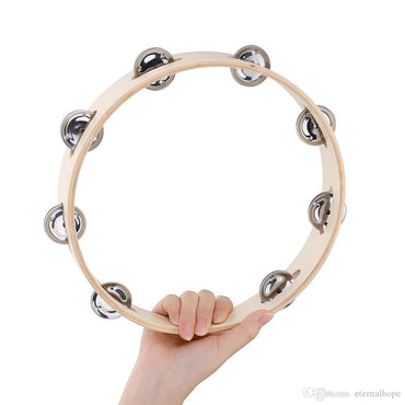 ABC, Tambourine Wood Design Musical Instrument - M416