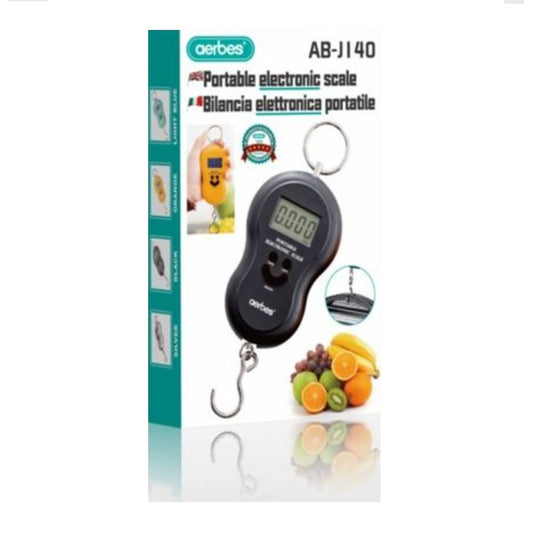 Aerbes Portable Digital Electric Scale For Fishing, Suitcases, Luggage, Backpacks, Hook up to 40kg Tare Function LCD PO-6278ABJ140, AB-J140