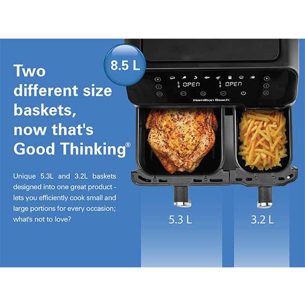 Hamilton Beach, Air Fryer 8.5L Dual