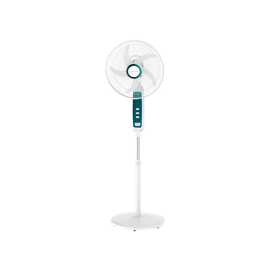 Akko Star, Rechargeable Fan 16' Stand Fan, Emergency Fan, Led Lights, Ac/Dc Operated, Up To 20 Hours On Battery, Built-In Usb Charger