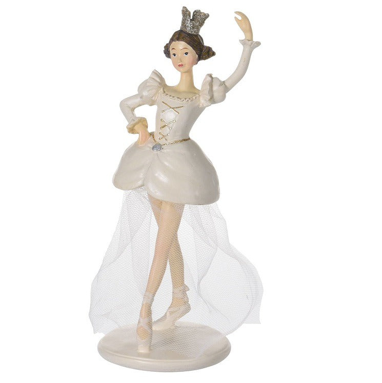 Standing Ballerina Sculpture Hand Up 23 Cm