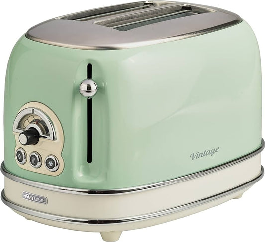 Ariete, Vintage Toaster 2 Slices w/Pliers 815W Green, 0155/14
