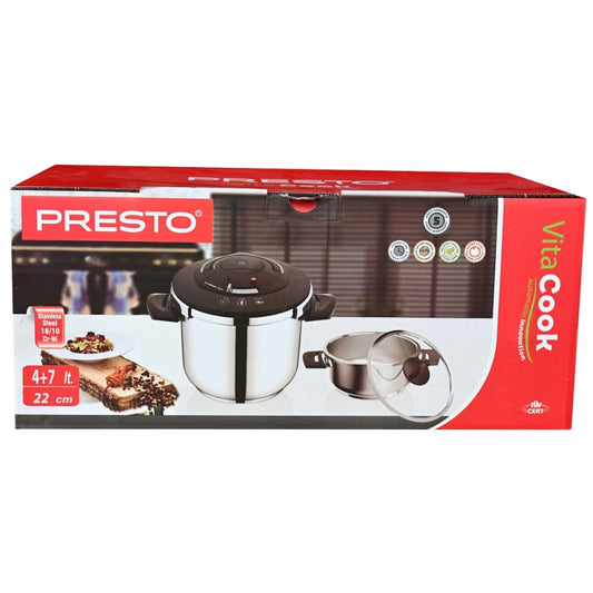 Presto, Pressure Cooker 7L + 4L Black
