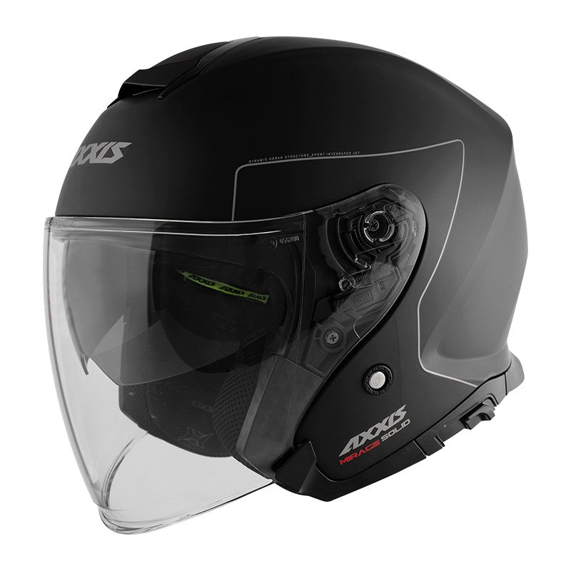 Axxis, Helmet Mirage Solid Matt Black, Available in Different Sizes
