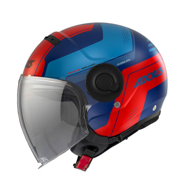 Axxis, Helmet Raven Milano Matt Blue Red, Available in Different Sizes