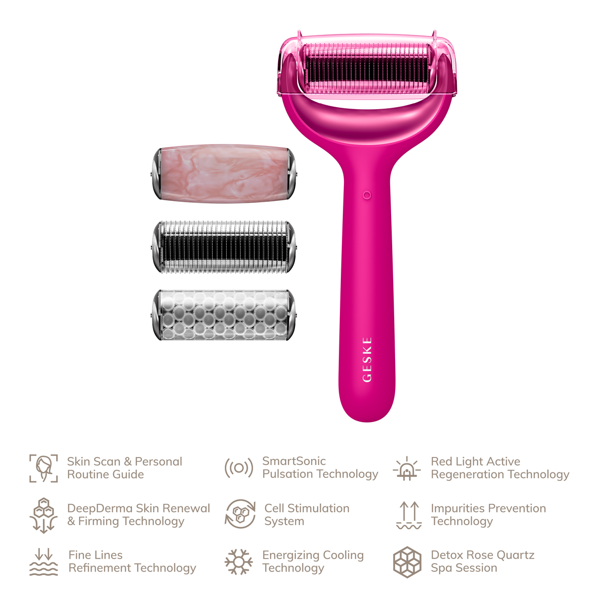 Geske, MicroNeedle Face & Body Roller | 9 in 1, Available in Different Colors