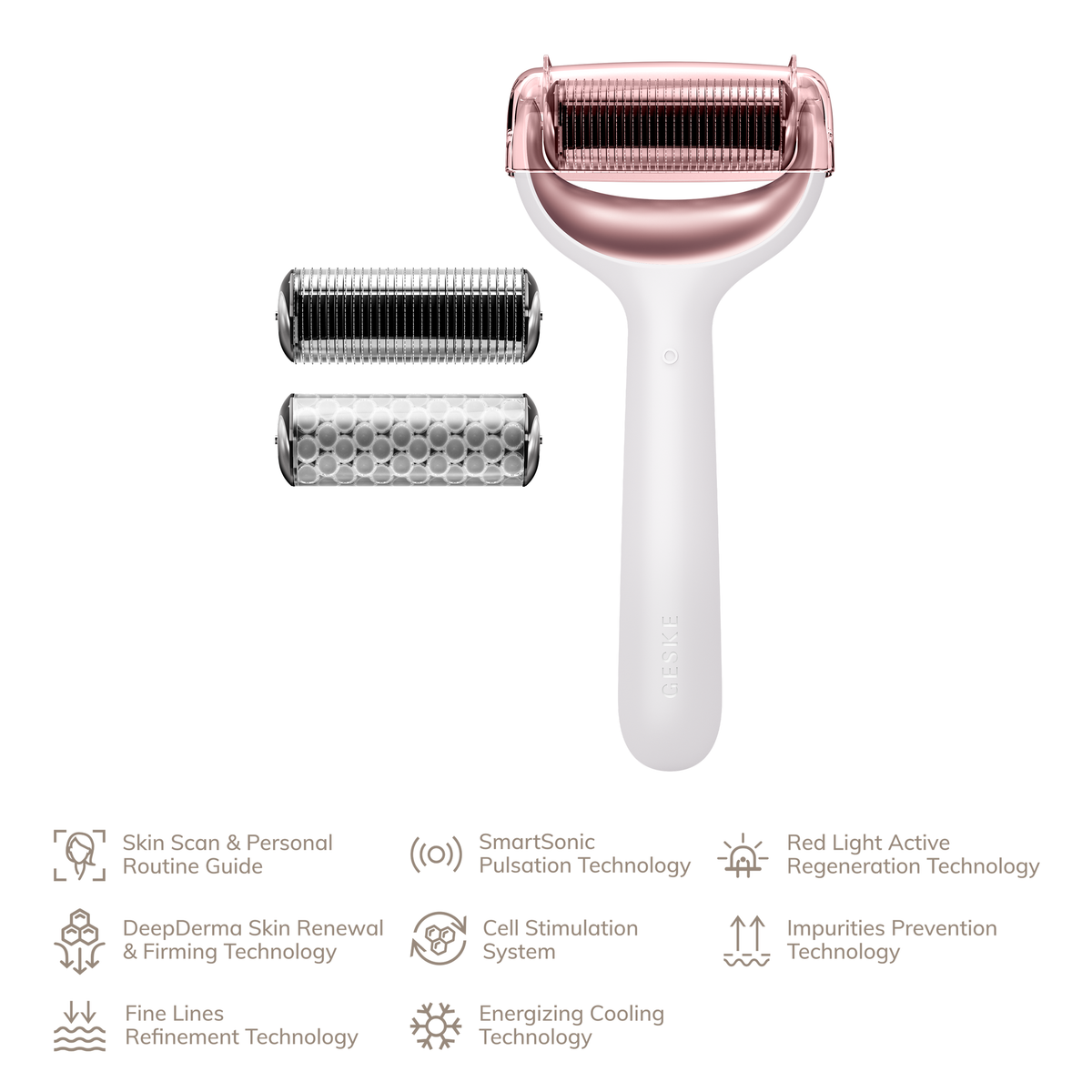 Geske, MicroNeedle Face & Body Roller | 8 in 1, Available in Different Colors
