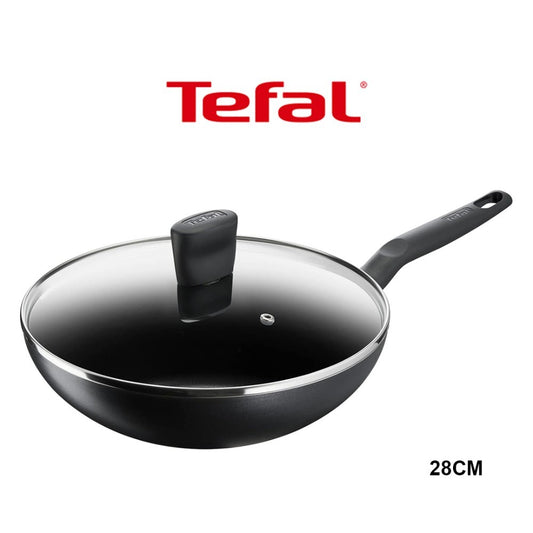 Tefal, Frying Pan | G6 Super Cook Wokpan 28 + Lid | Non Stick With Thermo Signal | Black | Aluminium |B4591684