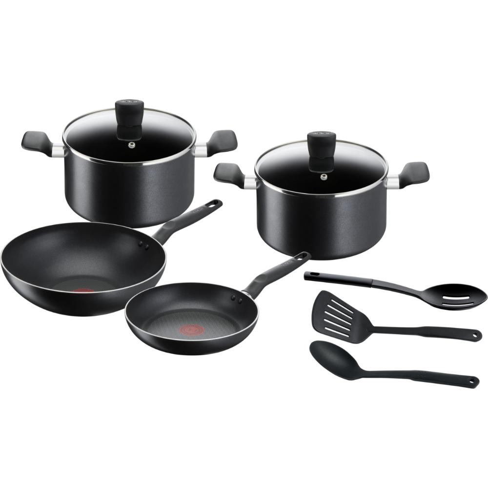Tefal, Super Cook 9 Pc Set Frypans 22/24 Cm, Wokpan