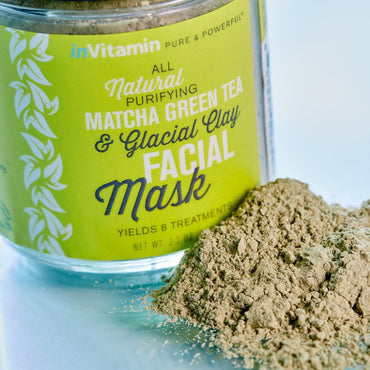 InVitamin, All Natural Purifying Matcha Green Tea & Glacial Clay Facial Mask