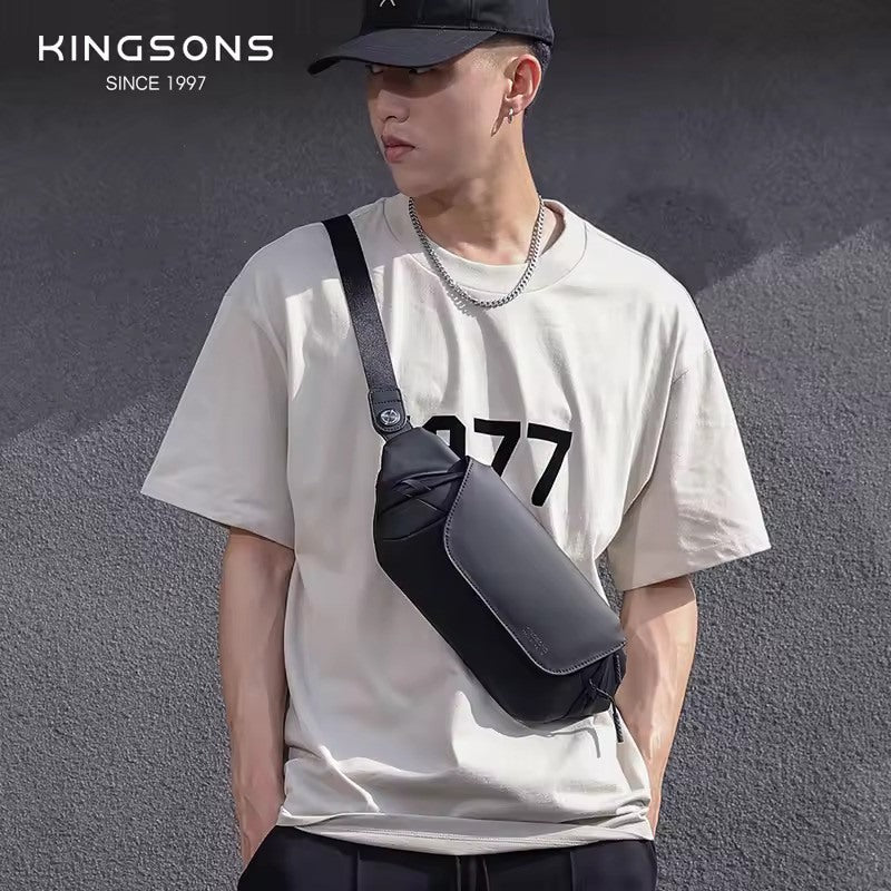 Kingsons, KS3248W Compact EDC Sling ? Water-Proof Crossbody with Magnetic Buckle