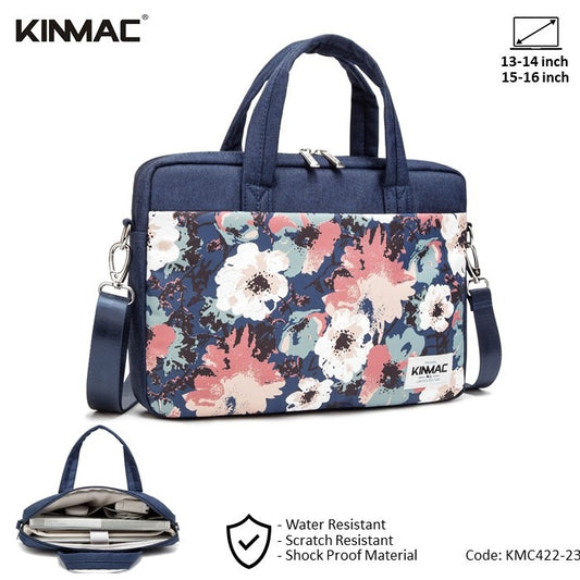 Kinmac, Fashion Design Laptop Bag Kmc422 Camelia, Durable And Water-Resistant, Available in Different Sizes