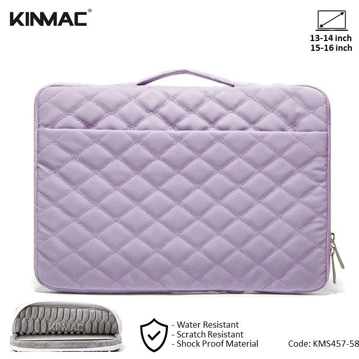 Kinmac, Vertical Design Sleeve KMC457-58 Purple Embroidery, High Quality, Soft Interior Lining & Water-resistant, Available in Different Sizes