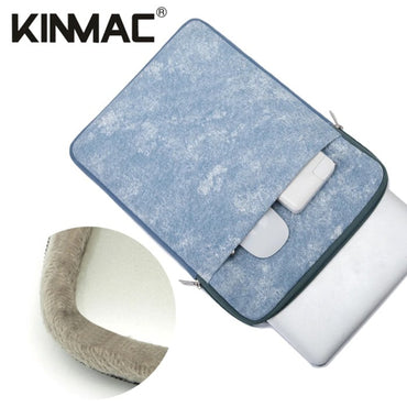 Kinmac Vertical Design Sleeve KMS476-77 Denim, Soft Interior Lining & Water-resistant, Available in Different Sizes