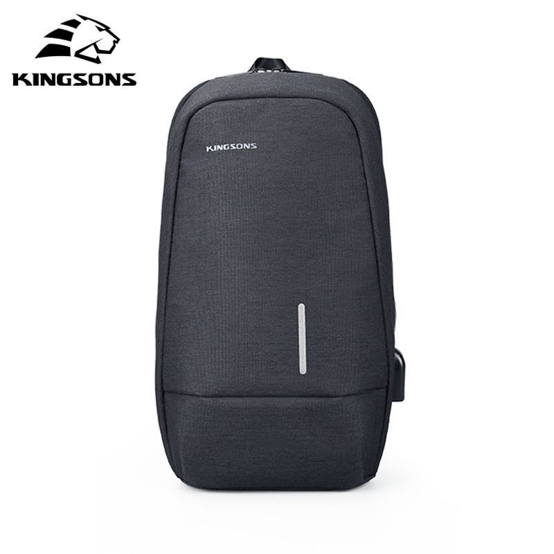 Kingsons, Multifunctional Chest Bag Ks3173W Dark Gray Water-Resistant, Shock-Resistant