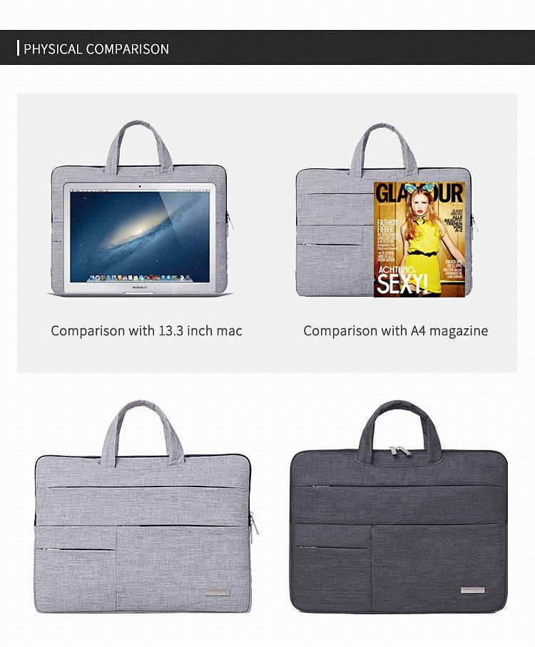 Canvasartisan Slim Laptop Sleeve L3-02 (13-14 Inch) Dark Gray, Water-Resistant