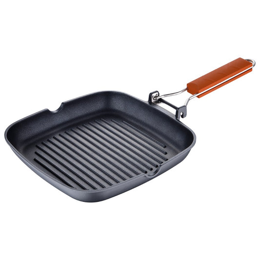 Benetton Home, Grill Pan 24x24x3.7cm Cast Aluminium Ind Brown Safari Be, BE-0886