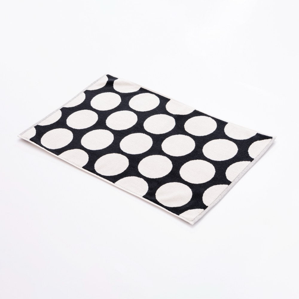 Benetton Home, Bathmat 50x80cm 1000Gsm 100% Cotton Black Dots FW23 Be, BE-2173