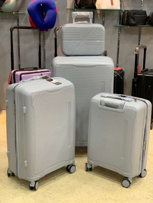 Beow, Hard Shell Luggage Sets With Spinner Wheels 4 Piece, Expandable Large Suitcases With Tsa Lock, Travel Large Suitcase Set, Black Luggage Set, Grey