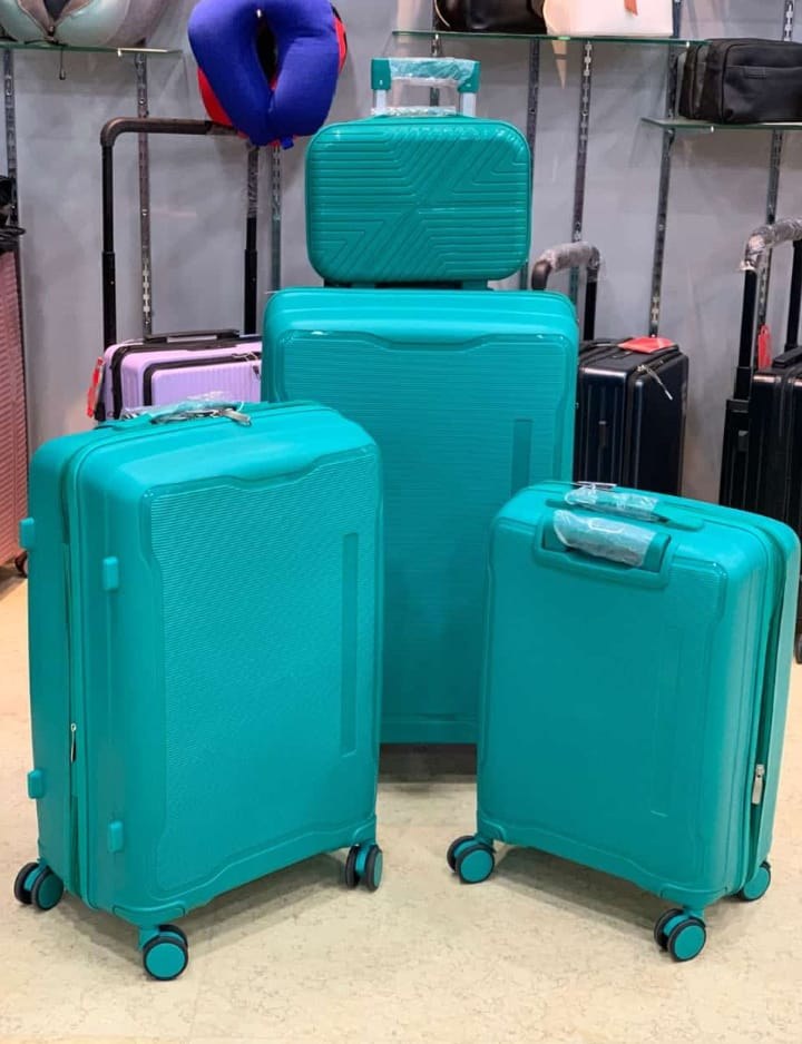 Beow, Hard Shell Luggage Sets With Spinner Wheels 4 Piece, Expandable Large Suitcases With Tsa Lock, Travel Large Suitcase Set, Black Luggage Set, Blue