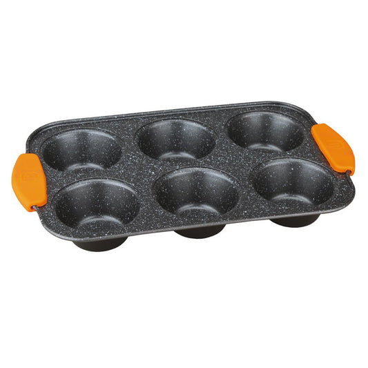 Berlinger Haus, 6 Muffin Pan With Silicone, Handle, Granit Diamond Line