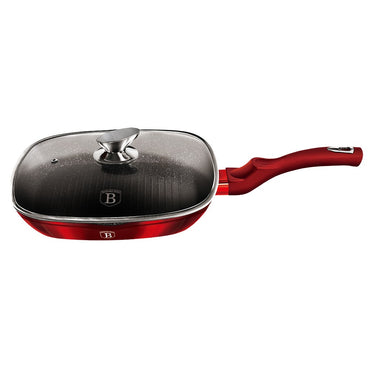 Berlinger Haus, Grill Pan With Lid, 28 Cm, Metallic Line Burgundy Edition