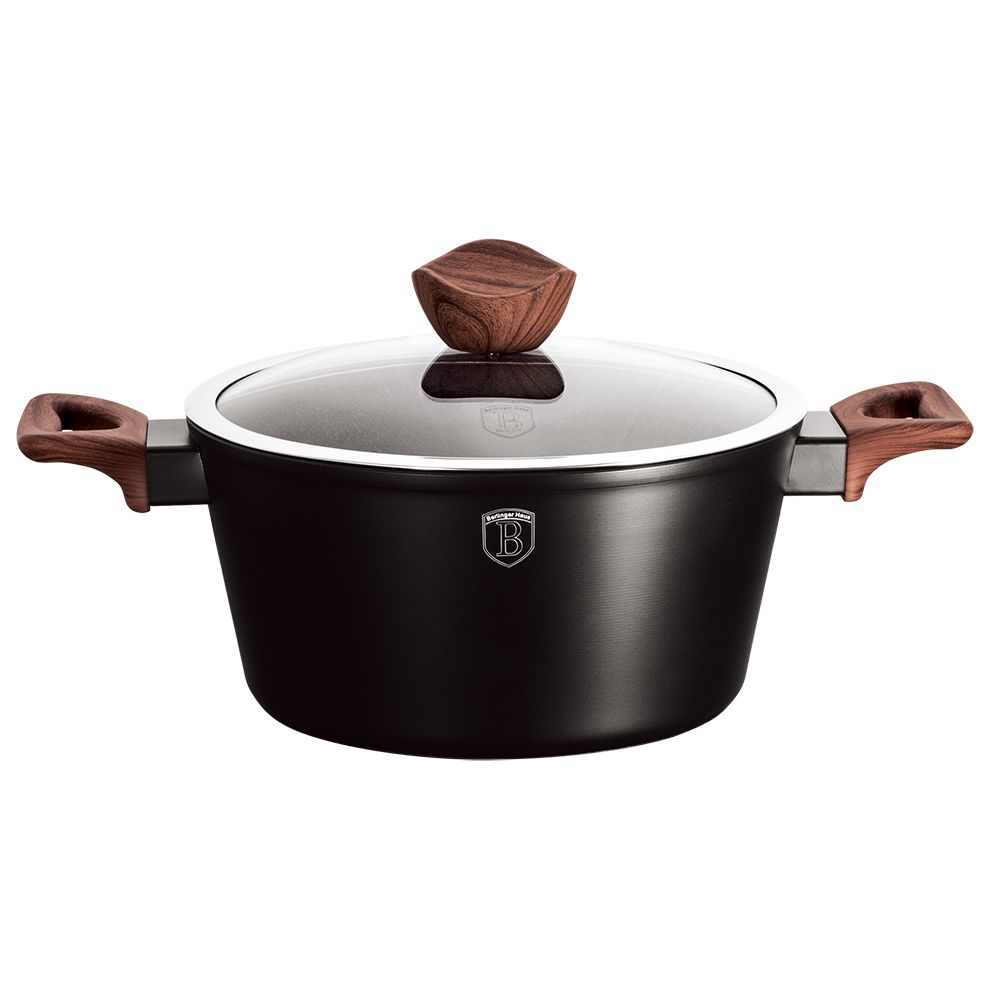 Berlinger Haus, Casserole With Lid 24 Cm, Ebony Rosewood Collection