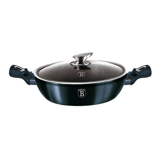 Berlinger Haus, Shallow Pot, 28 Cm, Metallic Line Aquamarine Edition