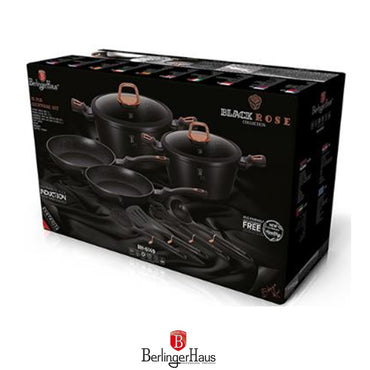 Berlinger Haus, 10 Pcs Cookware Set, Black Rose Collection