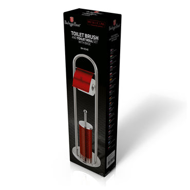 Berlinger Haus, Toilet Brush Set, Metallic Line Burgundy Edition