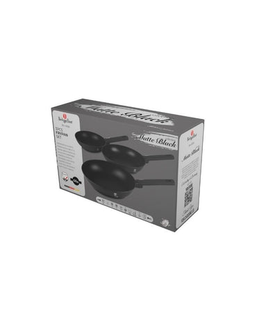 Berlinger Haus, Matte Black 3Pcs Frypan Set B/6