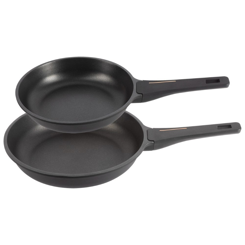 BERGNER Set 2Pcs Frypan: (24+28cm) Cast Alu Black + Copper Copper BG, BGEU-6314