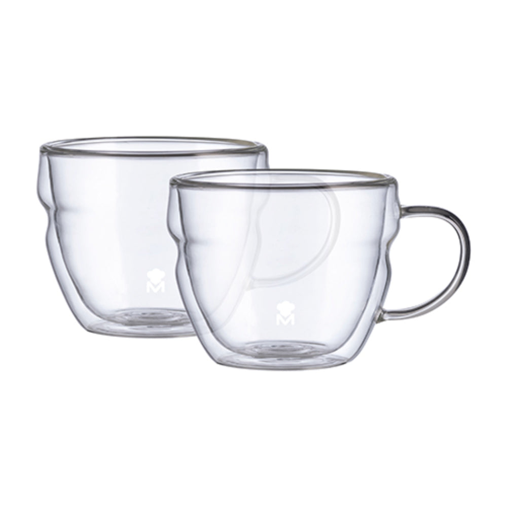 MASTERPRO 2Pcs Cup Set 380ML Boosilicate Double Wall Mixology, BGMP-20207
