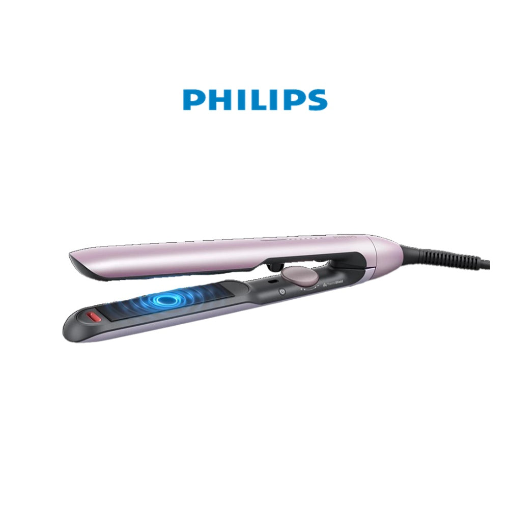 Philips, 5000 Series - Thermoshield Ionic Hair Straightener, Ceramic Coated Plates Infused With Argan Oil - Light Pink, Model Bhs530/00