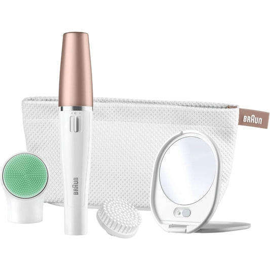 Braun, Facespa 3-In-1 Facial Epilating, Cleansing & Vitalization System With 5 Extras, BRA-851V