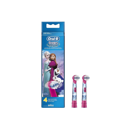 Braun, Oral-B Replacement Brush Heads For Kids Rechargeable Tooth Brush (Frozen), EB10K-2CT FROZEN