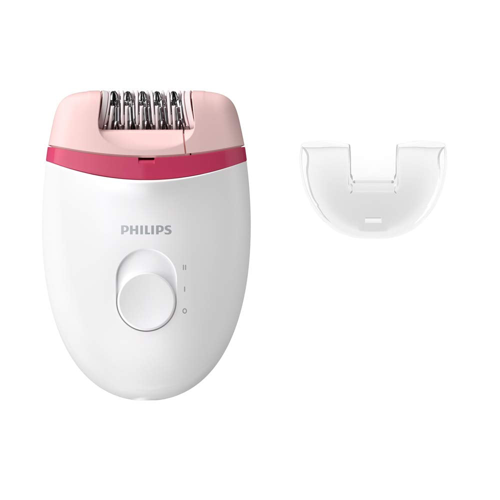 Philips, Epilator Corded Compact Washable White & Pink