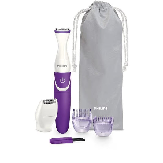 Philips, Philips, Bikini Trimmer, Wet & Dry, Aa Battery, Precise Trimming Head, Trimming Comb (3, 5Mm), Mini Shaving Head, Cleaning Brush, Pouch