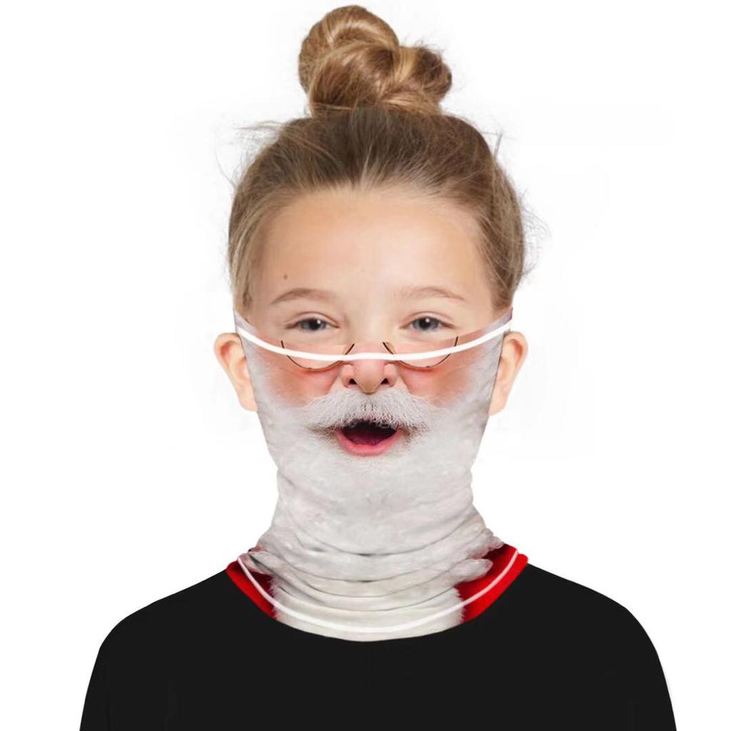 Smile Yalla, Multi Head Wear Scarf, Christmas Santa Beard, Small