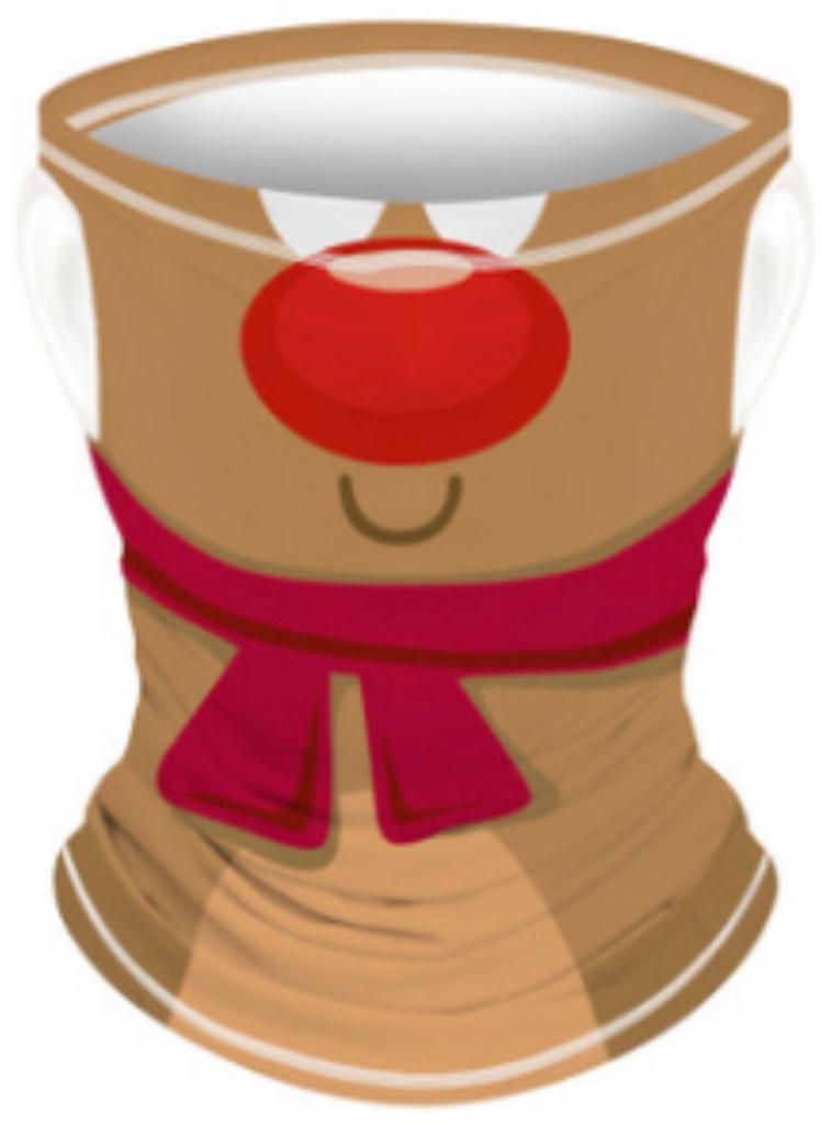 Smile Yalla, Multi Head Wear Scarf, Christmas Santa Red Nose, Small